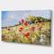 Designart - Painted Poppies on Summer Meadow - Large Landscape Canvas Art